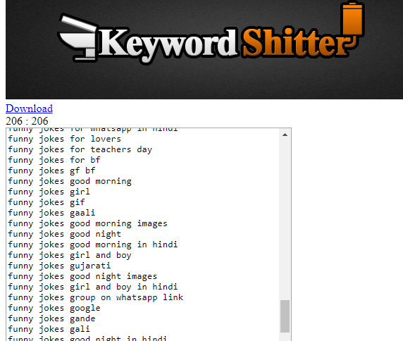 Keyword Tool